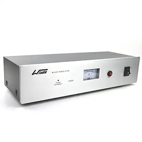 Hifi-Netzfilter Waudio W-6000S mit 7 Steckdosen und Spannungsmesser