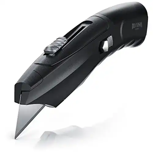 Teppichmesser Brandson Universalmesser mit Ersatzklingen und magnetischem Klingenhalter
