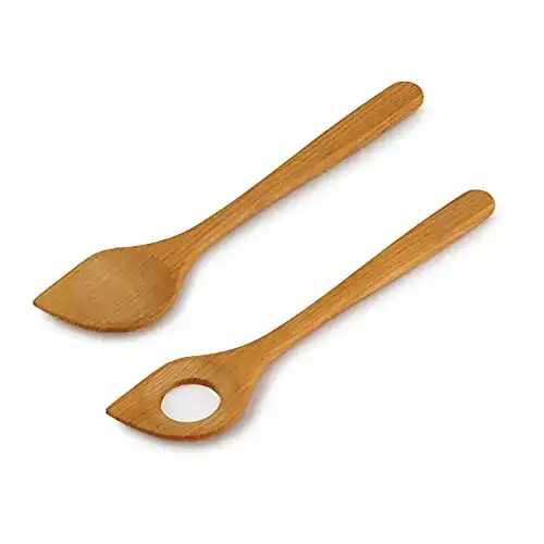 Kochlöffel Set aus Holz mit spitzer Form für die Küche