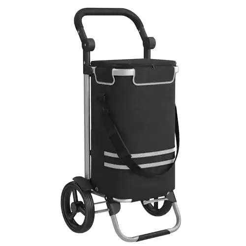 Einkaufstrolley mit Kühlfach von Songmics Klappbarer Einkaufswagen