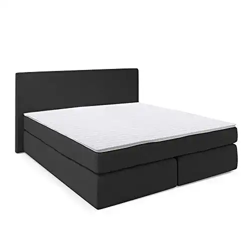 Boxspringbett VitaliSpa in Schwarz, 200 x 160 cm mit Stauraum