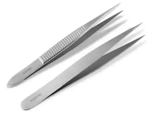 Splitterpinzette Set aus Edelstahl für präzises Arbeiten