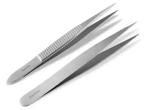 Splitterpinzette Set aus Edelstahl für präzises Arbeiten