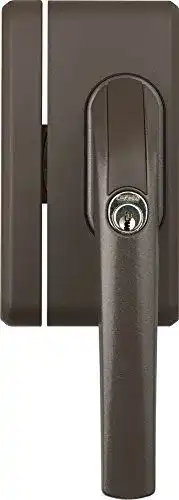 Abus Fenstersicherung FO400N AL0125 – Fenster-Zusatzsicherung mit Druckzylinder