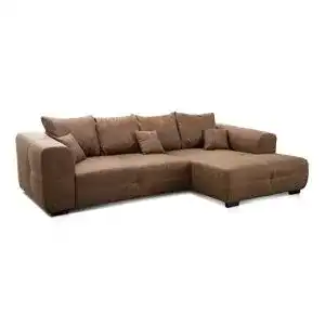 Cavadore Ecksofa Mavericco XXL mit Longchair rechts und Kissen