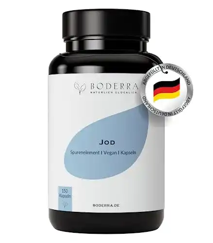 Boderrra Jod Kapseln hochdosiert – 120 Stück mit 150μg Jod pro Tagesdosis