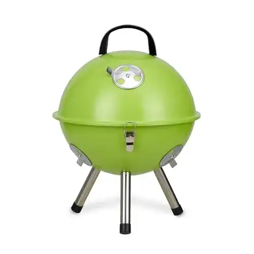 Tepro Mini-Holzkohlegrill Crystal – Tragbarer Kugelgrill