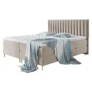 Bett 160×200 Boxspringbett Nerpa mit Topper und Bettkästen