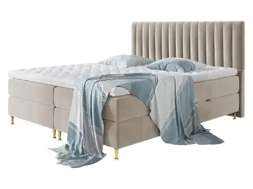 Bett 160×200 Boxspringbett Nerpa mit Topper und Bettkästen