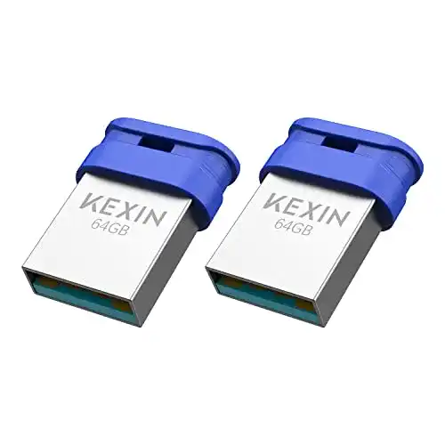KEXIN Mini-USB-Stick 64GB im 2er Set, USB 3.0 Speicherstick