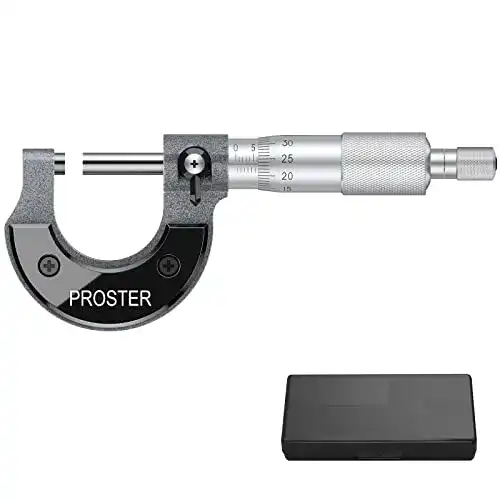 Bügelmessschraube Proster mit Messbereich 0-25 mm und 0,01 mm Auflösung