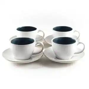 Cappuccino Tassen 4er Set (180 ml) aus Steingut von Hanseküche