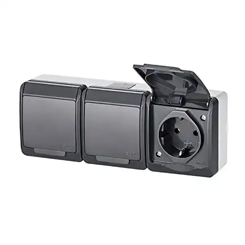 Aufputz Steckdose Elektro-Plast Hermes 3-fach IP44