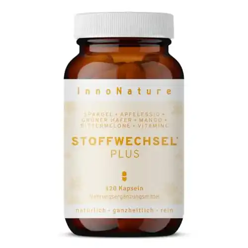 Stoffwechsel Plus Kapseln von InnoNature mit Vitamin C und natürlichen Inhaltsstoffen