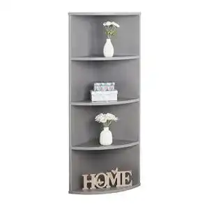 Holzregal Ricoo Eckregal 110 x 33 x 33 cm in Grau aus Spanplatte