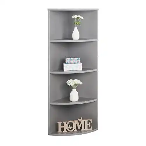 Holzregal Ricoo Eckregal 110 x 33 x 33 cm in Grau aus Spanplatte