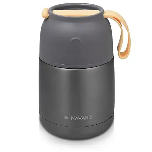 Thermoschüssel Navaris 450ml Edelstahlbehälter für Lebensmittel