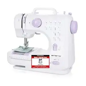 Mini-Nähmaschine Emerio für Kinder und Einsteiger mit 12 Stichmustern