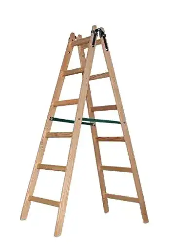 Holzstehleiter Vago-Tools mit 2×6 Stufen