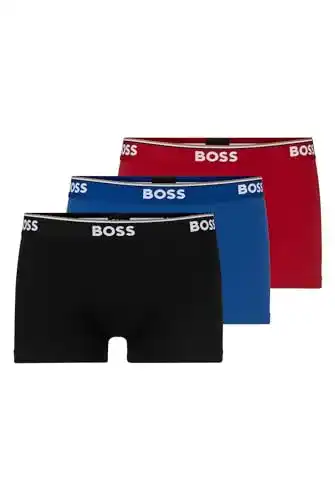 BOSS Herren Boxershorts Trunk, 3er Pack Power, Assorted 962, XXL
