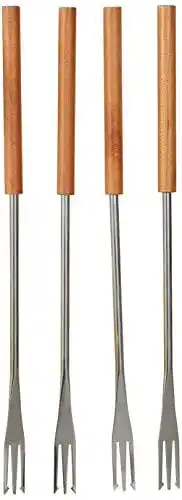 Fonduegabeln Kuhn Rikon 32099 aus Kirschholz, 4 Stück, 26 cm