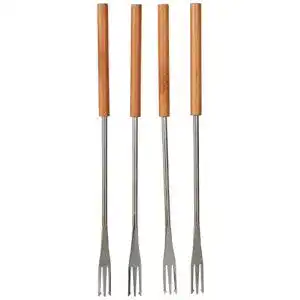 Fonduegabeln Kuhn Rikon 32099 aus Kirschholz, 4 Stück, 26 cm