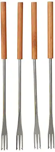 Fonduegabeln Kuhn Rikon 32099 aus Kirschholz, 4 Stück, 26 cm