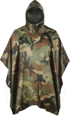 Fousam Camouflage-Regenponcho für Jagd und Outdoor-Aktivitäten