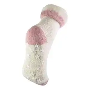 Alpaka Socken Damen Creme Winter aus Alpakawolle mit Anti-Rutsch Sohle