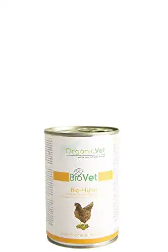 Bio Nassfutter für Hunde von OrganicVet mit Bio-Huhn und Gemüse
