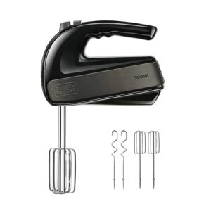 Handmixer 500 Watt von Black+Decker – 5 Geschwindigkeiten & Zubehör