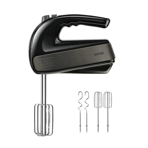 Handmixer 500 Watt von Black+Decker – 5 Geschwindigkeiten & Zubehör