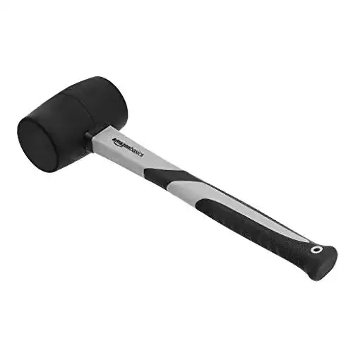 Gummihammer Amazon Basics Fäustel mit Fiberglasstiel, 450 g