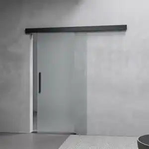 Glastür Mai & Mai Glasschiebetür Komplettset Softclose Schwarz