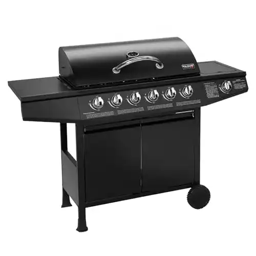Standgrill Taino Basic BBQ Gasgrill mit Edelstahl-Brenner und Seitenkocher