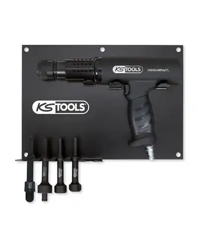 Druckluft Meißelhammer von KS Tools mit 6-teiligem Zubehör und 2200 Schlägen/min