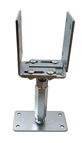 Verstellbarer U-Pfostenträger aus galvanisiertem Stahl
