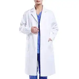 Laborkittel Wafly Unisex Weiß aus Baumwolle für Chemie und Medizin