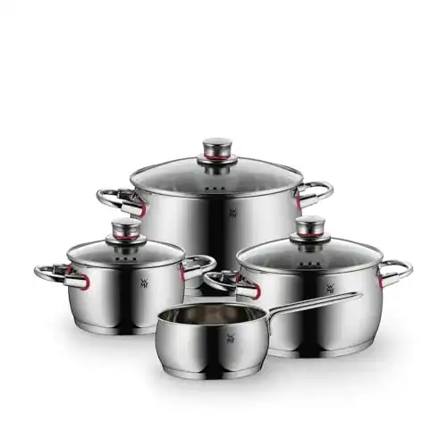 WMF Quality One Topfset Induktion 4-teilig, Kochtopfset mit Glasdeckel