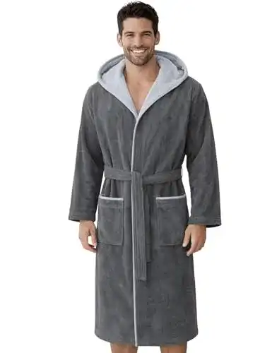 Bademantel aus Frottee für Herren aus Baumwolle