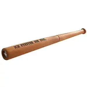 Pfeffermühle im Baseballschläger-Design aus Buchenholz