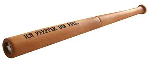Pfeffermühle im Baseballschläger-Design aus Buchenholz