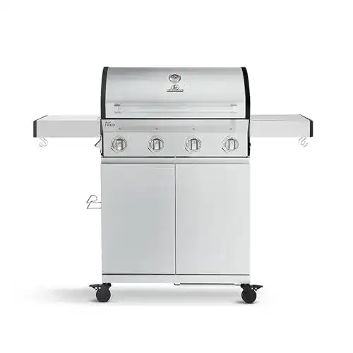 Gasgrill mit Seitenbrenner BURNHARD 4-Brenner Big Fred Basic