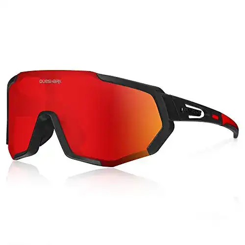 Fahrradbrille mit polarisierten Gläsern von Queshark für Damen und Herren