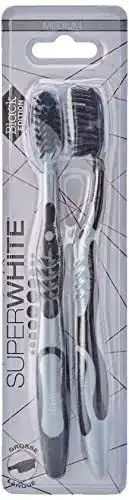 Aktivkohle Zahnbürste Superwhite Duo Medium