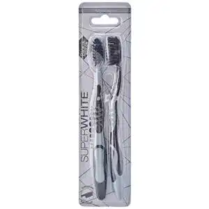 Aktivkohle Zahnbürste Superwhite Duo Medium