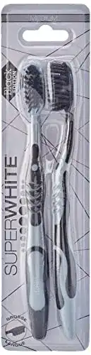 Aktivkohle Zahnbürste Superwhite Duo Medium
