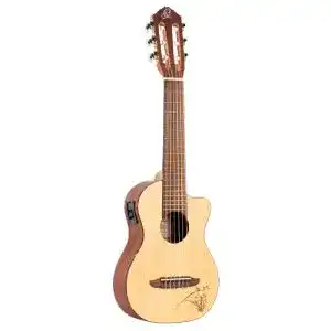Guitarlele Ortega Guitars Reisegitarre Elektro-Akustisch Mini
