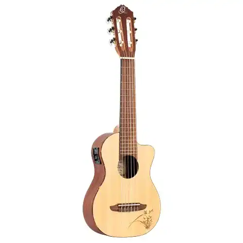 Guitarlele Ortega Guitars Reisegitarre Elektro-Akustisch Mini