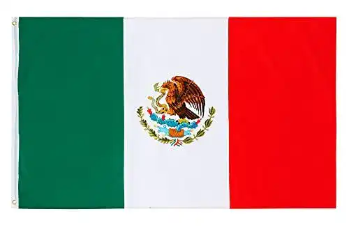 PHENO FLAGS Mexiko Flagge und Fahne 90×150 cm mit Messing-Ösen